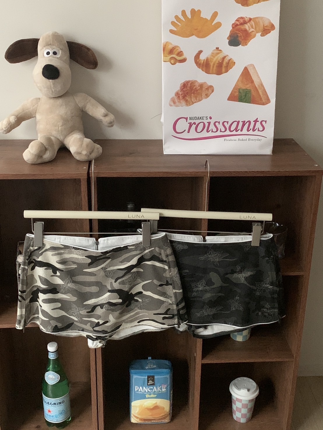 A43 預購迷彩蝴蝶印花A字短裙