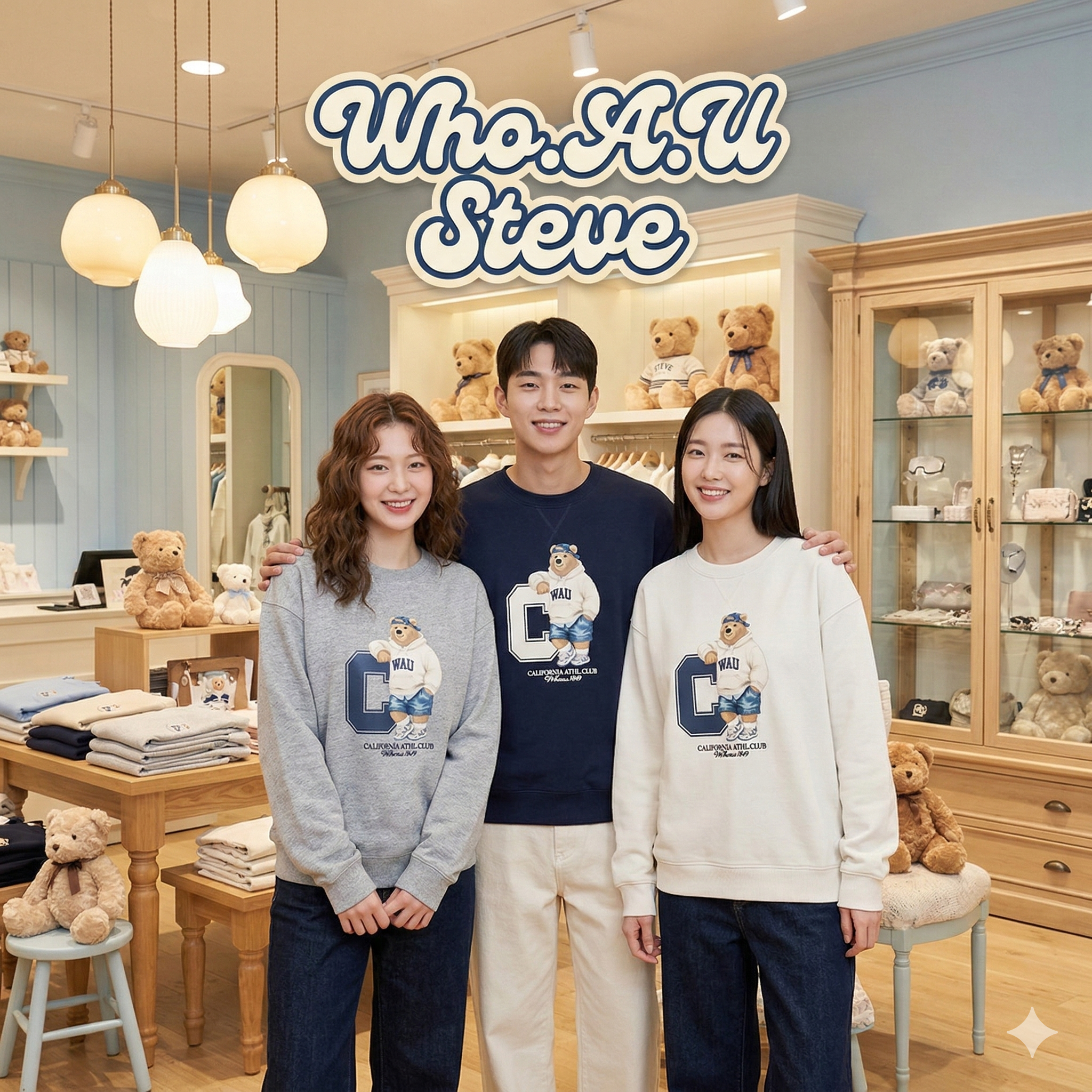 【直播】Who.A.U LX030523 Steve 圖案圓領衛衣