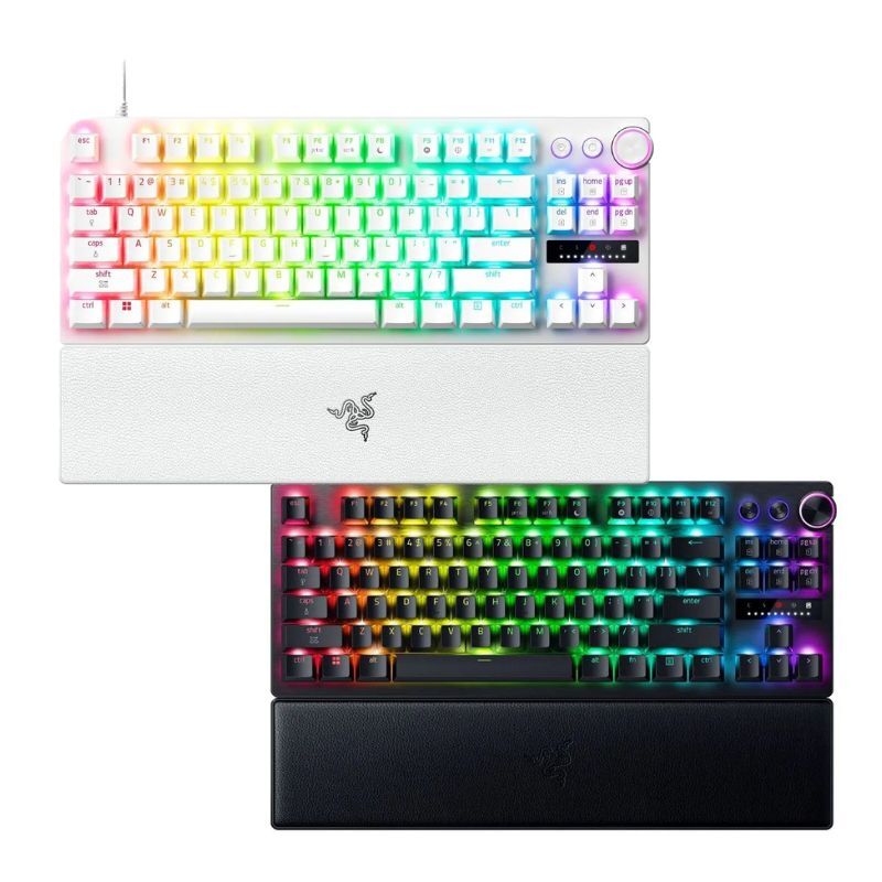 Razer 雷蛇 Huntsman V3 Pro TKL 80%獵魂光蛛 光軸機械式鍵盤 英文 黑色/白色