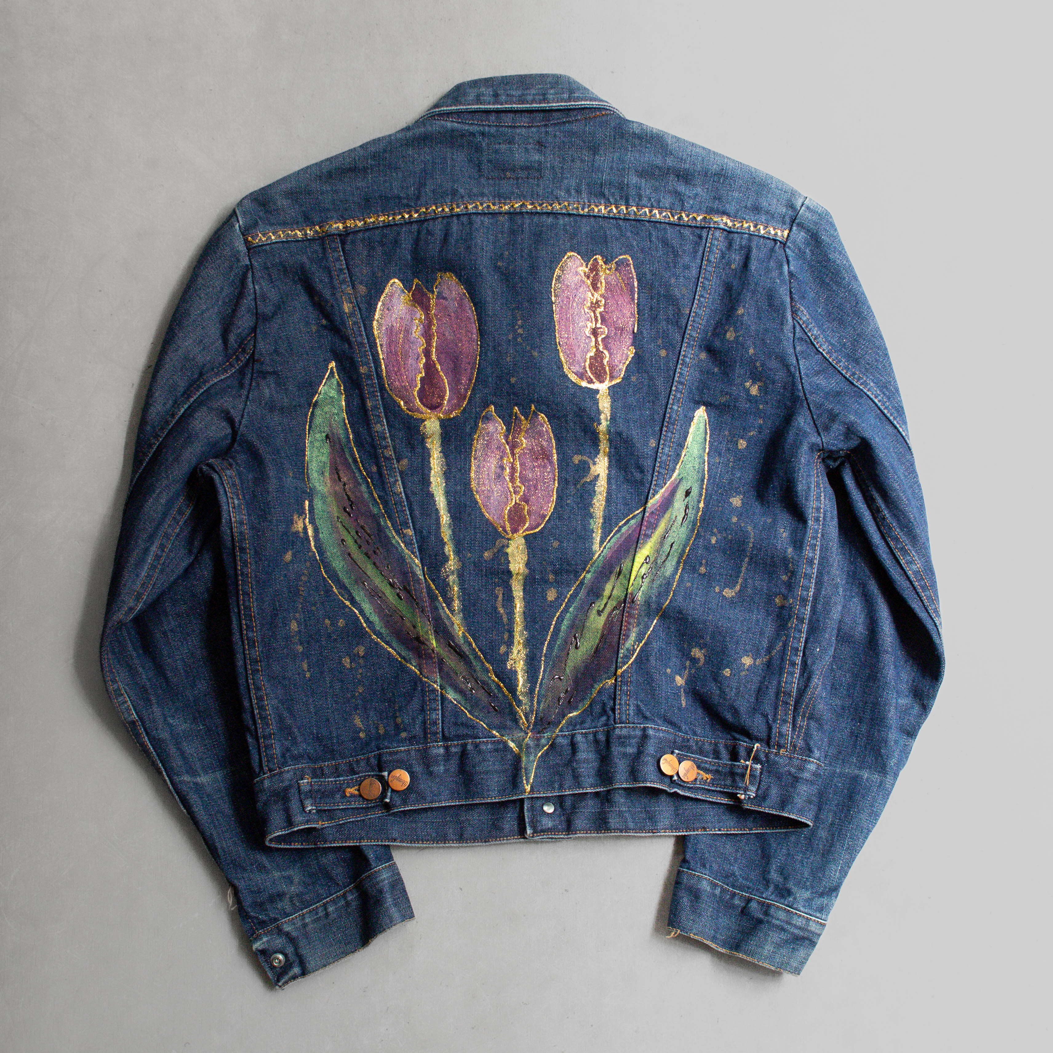70S WRANGLER CUSTOM 124MJ DENIM JACKET 美國製 加工 丹寧 外套 B