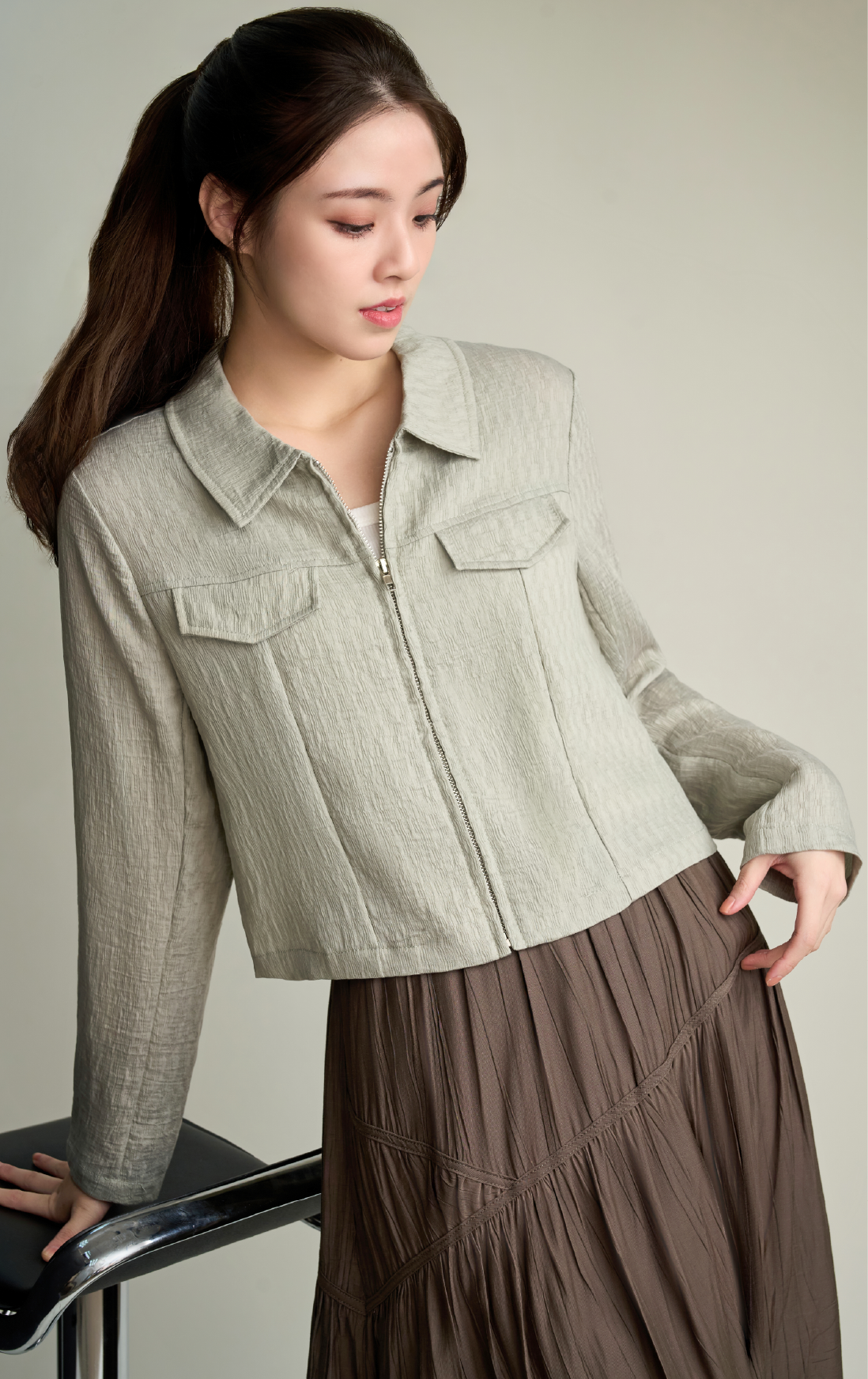 反領短版外套 JK0202