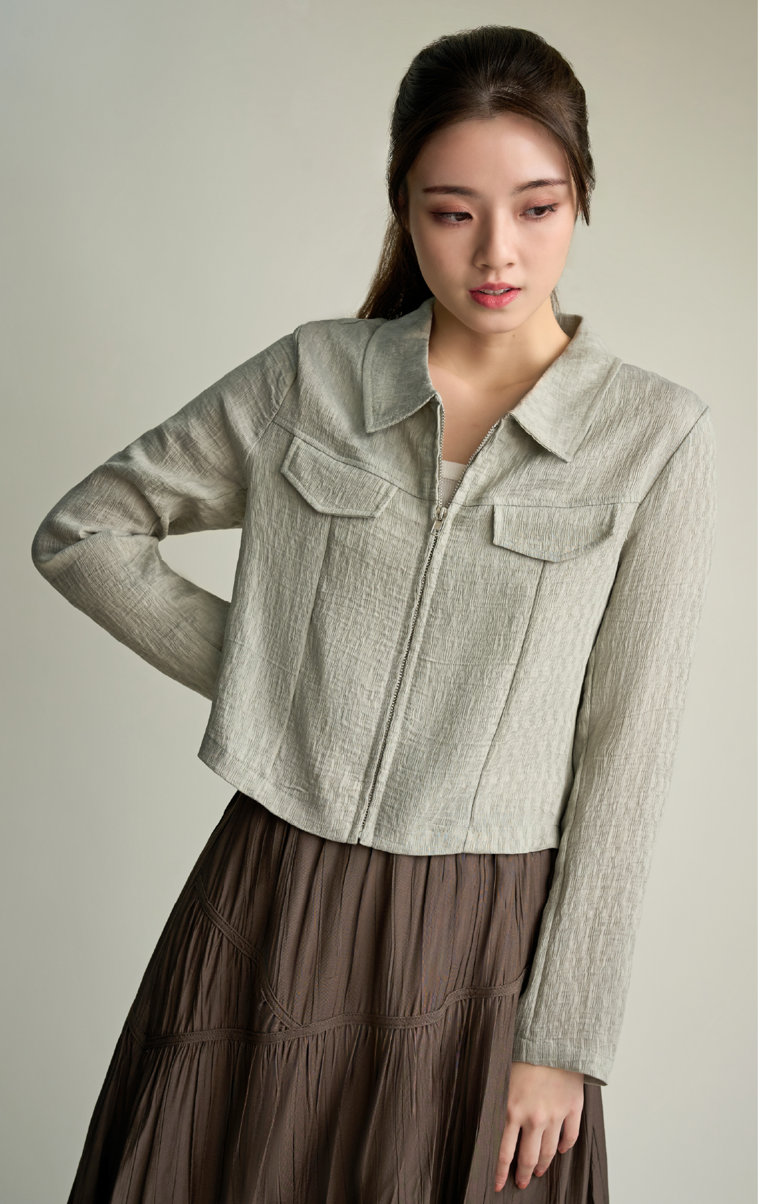 反領短版外套 JK0202