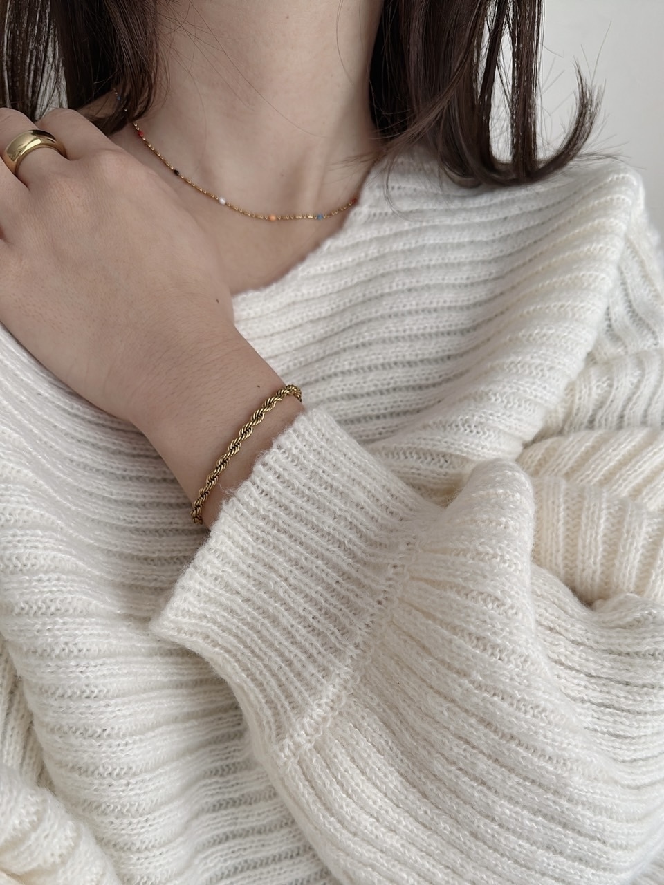 SS rope chain bracelet