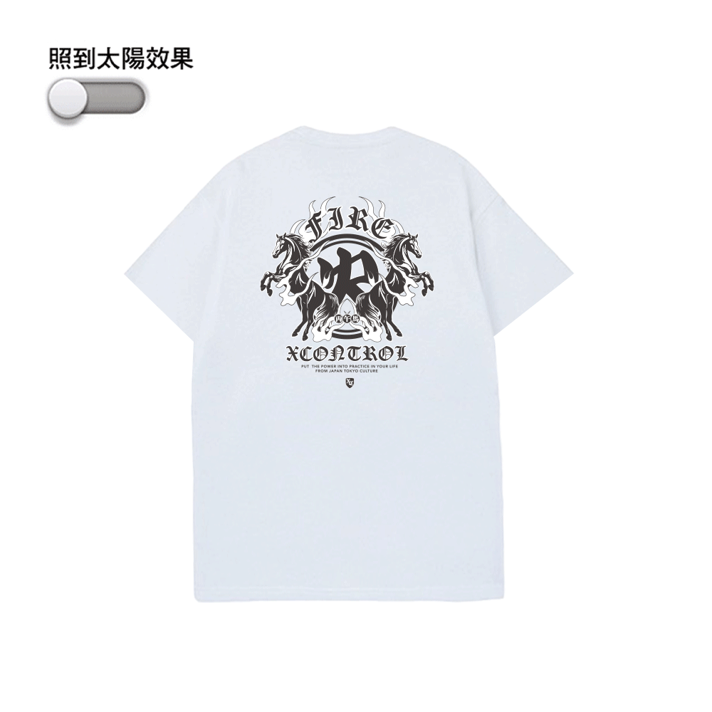 XCTRL 火馬變色短T-白