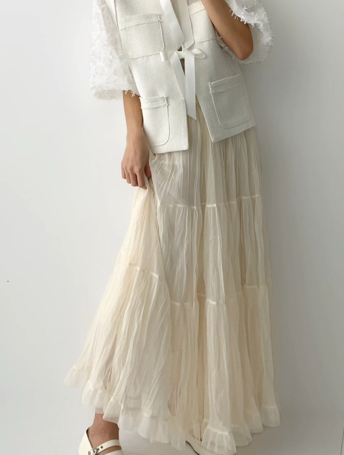 Marie-Marie 漫步雲端微透感空氣長裙