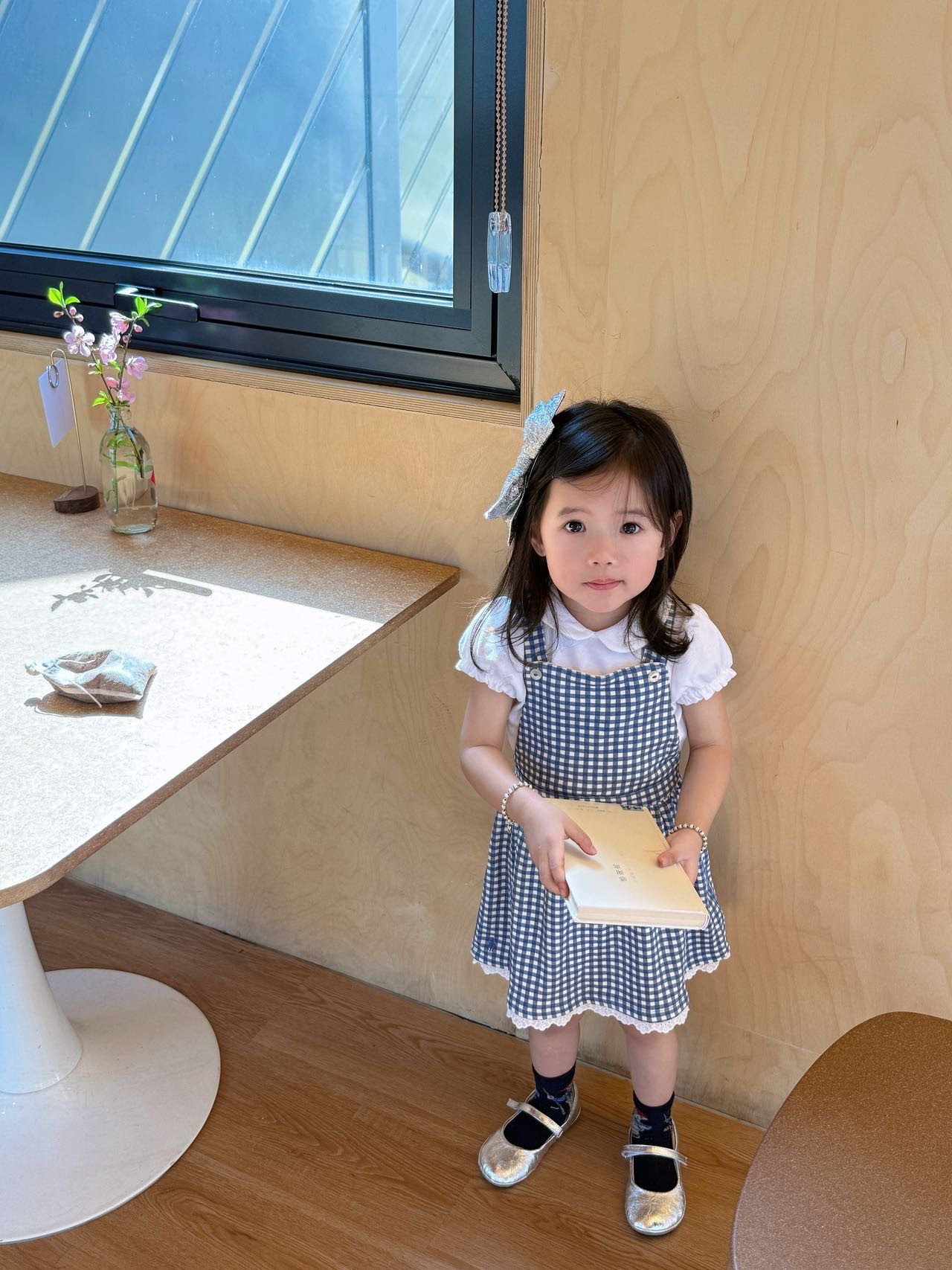 𝐏𝐨𝐥𝐨 小清新格仔連身裙套裝