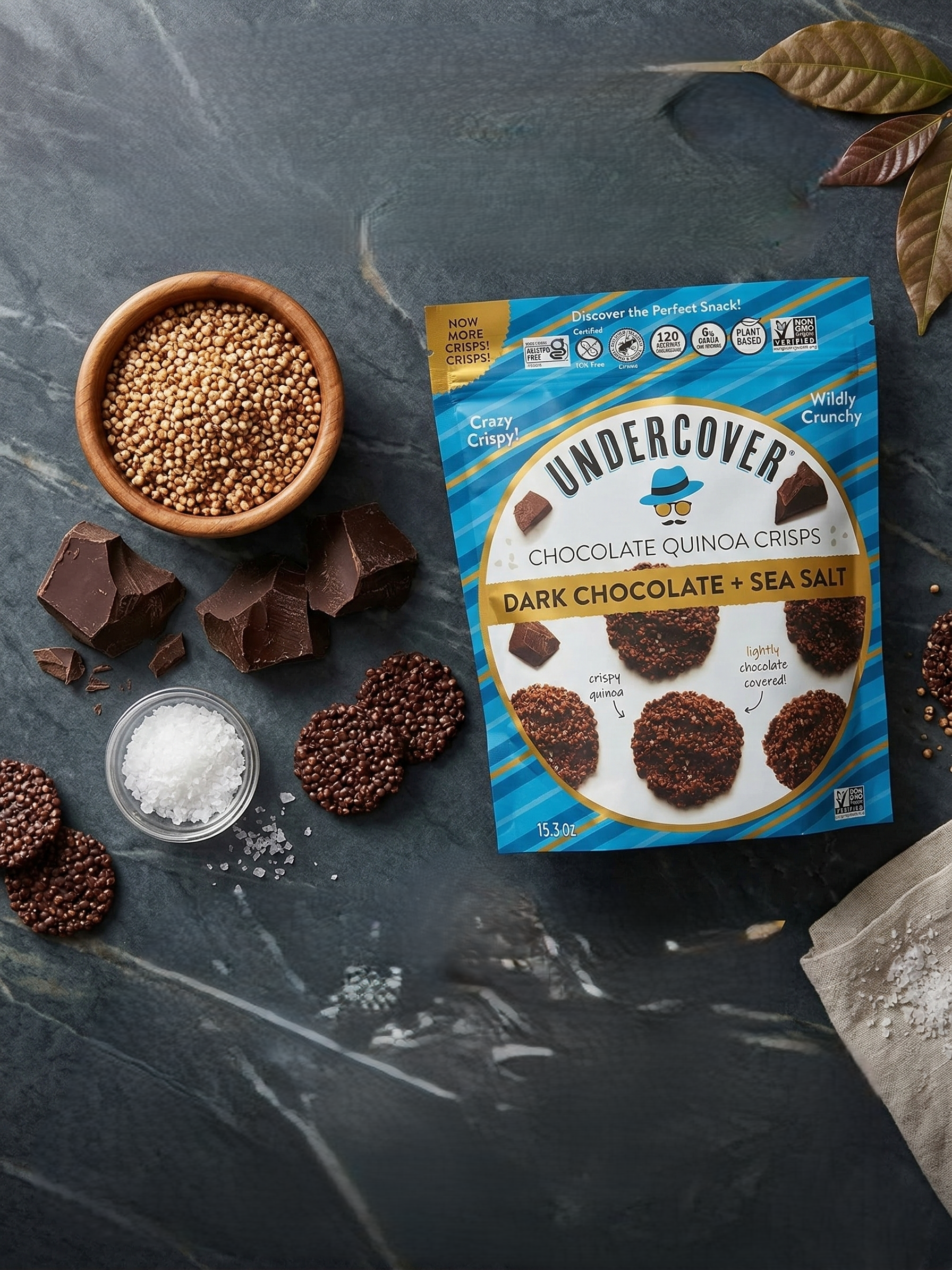 【直播】Undercover LX0306114 黑巧克力海鹽口味藜麥脆片 15.3oz