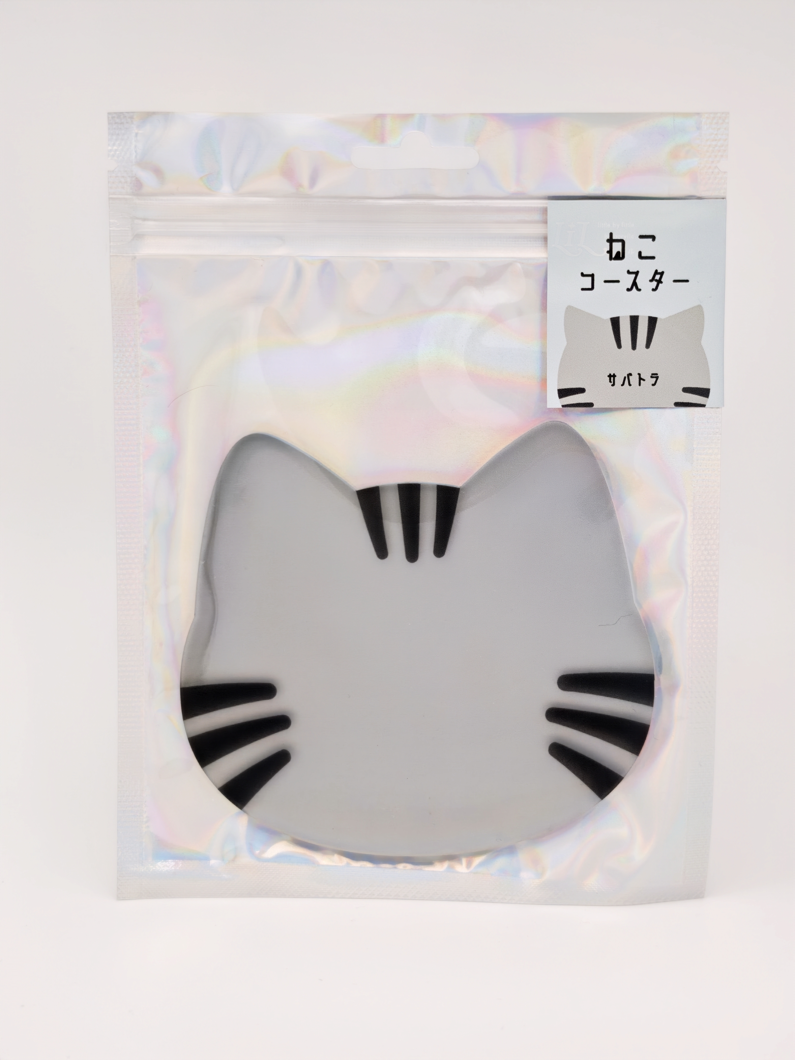 貓形杯墊 サバトラ