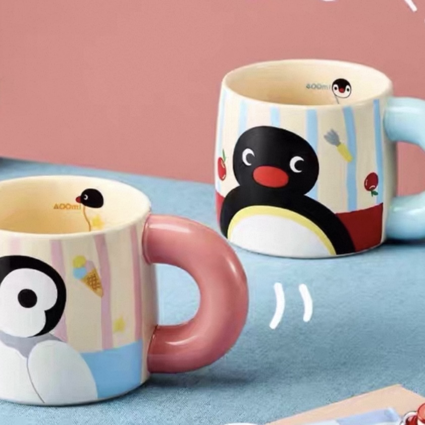 PINGU 企鵝家族 大手把 馬克杯 陶瓷 460ML 現貨