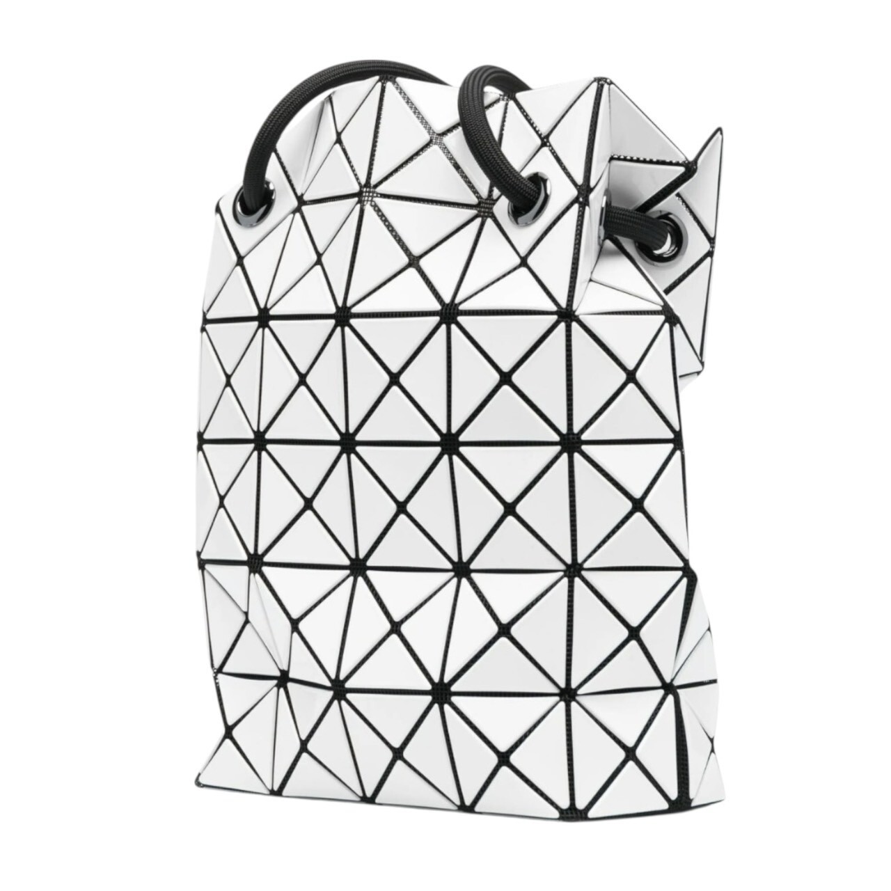 ISSEY MIYAKE GEOMETRIC DRAWSTRING 6X6 BUCKET BAG