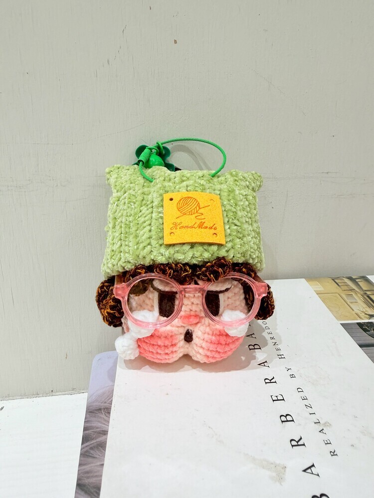 毛球帽&貓耳帽大頭眼淚哭娃吊飾