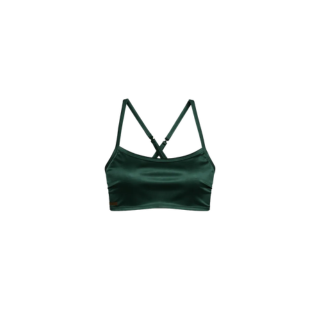 ▲Muiiswim TINA 細肩美胸可調式背勾上衣 絲光深綠