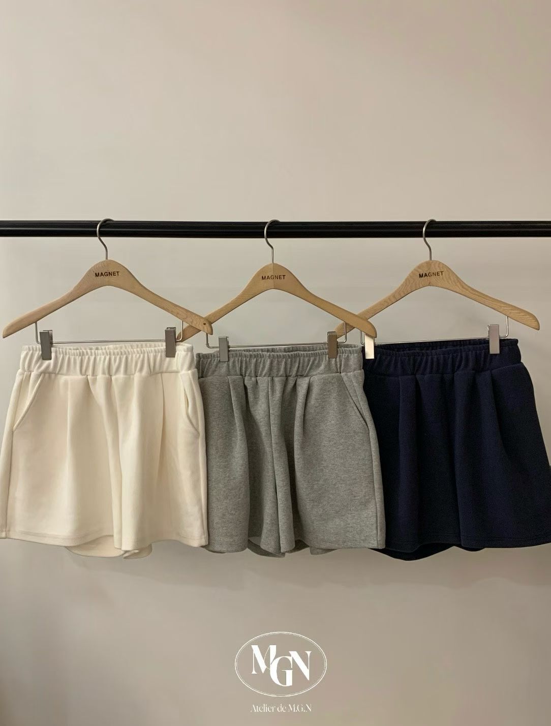 MN6002 美式簡約橡筋腰短褲