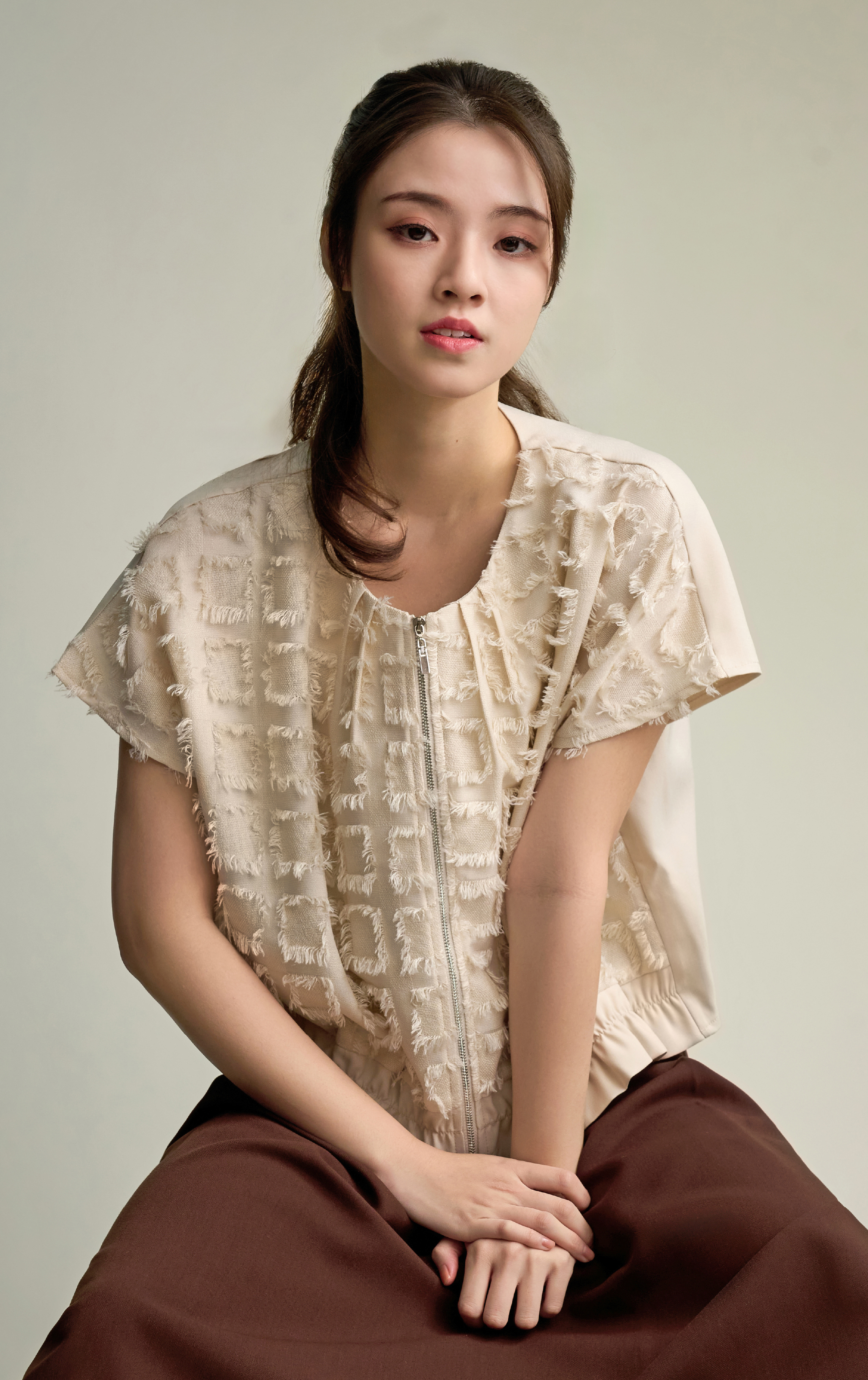 格紋拉鏈外套 JK0203