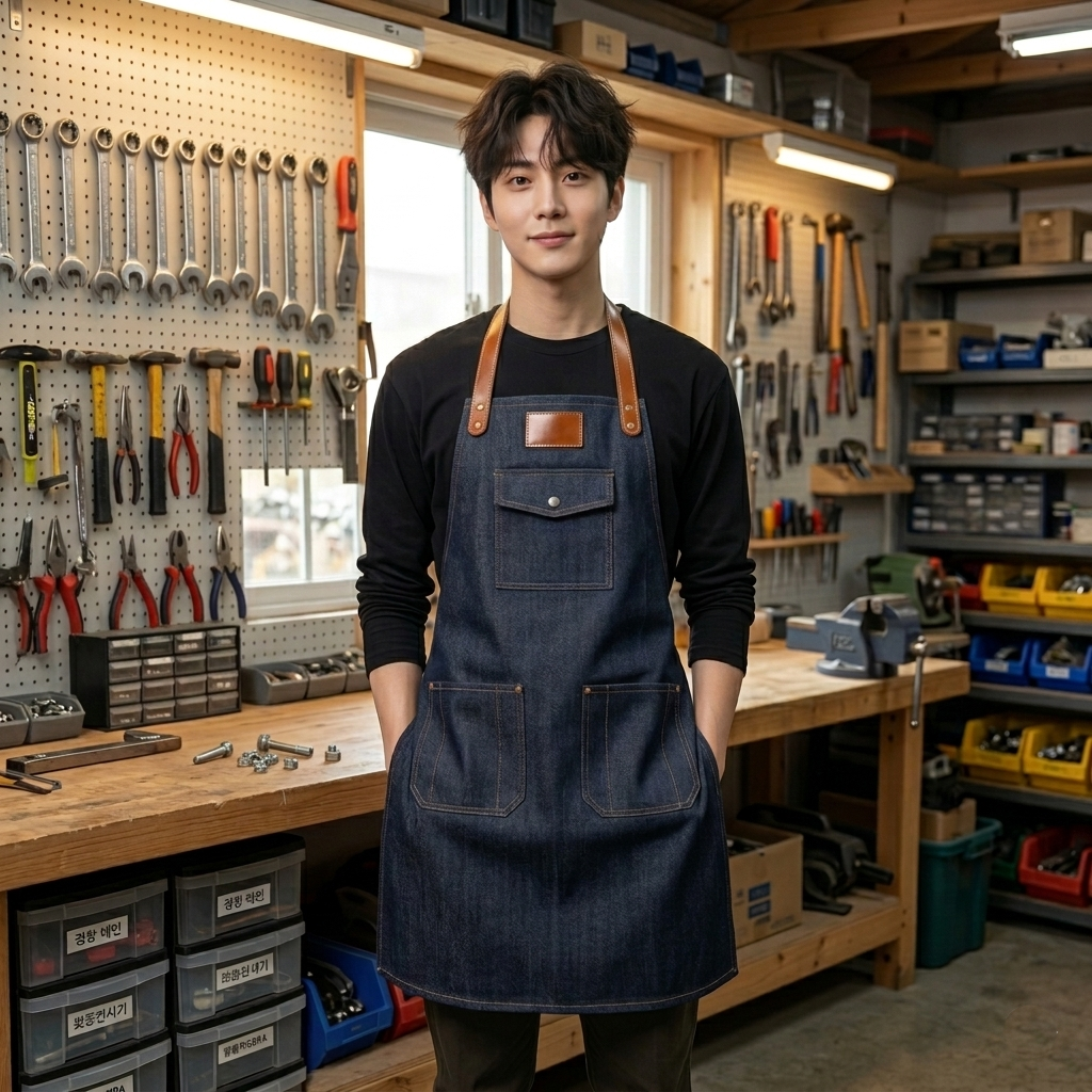 韓風俐落加厚技師圍裙