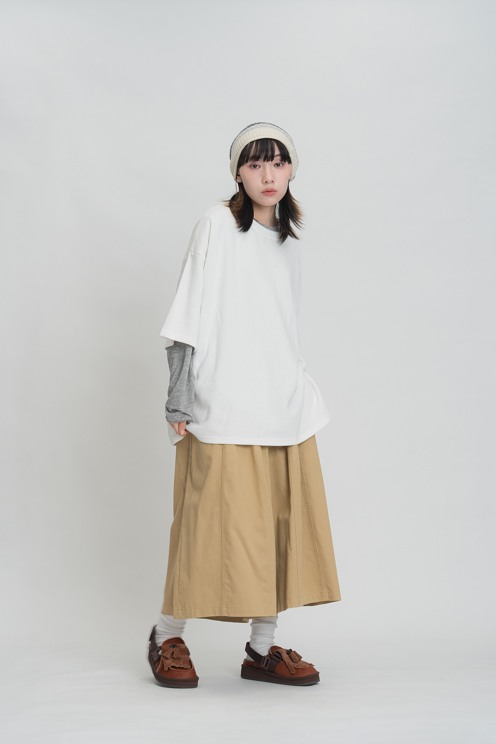 日系休閒寬鬆八分褲 4色