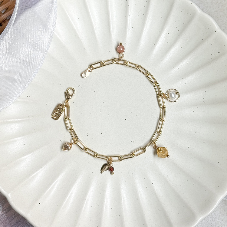 B09 / 生日花 • 參月玖 • 圍裙水仙 – 黃水晶 – 手鍊