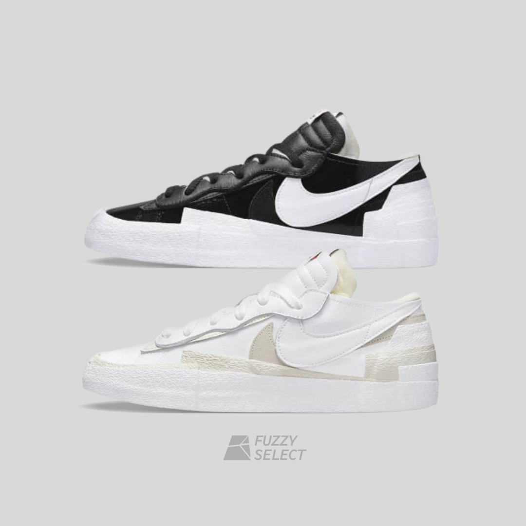 【逢甲FUZZY】Sacai x Nike Blazer Low "Black/White" 雙勾 解構 漆皮 DM6443 黑 001 白 100