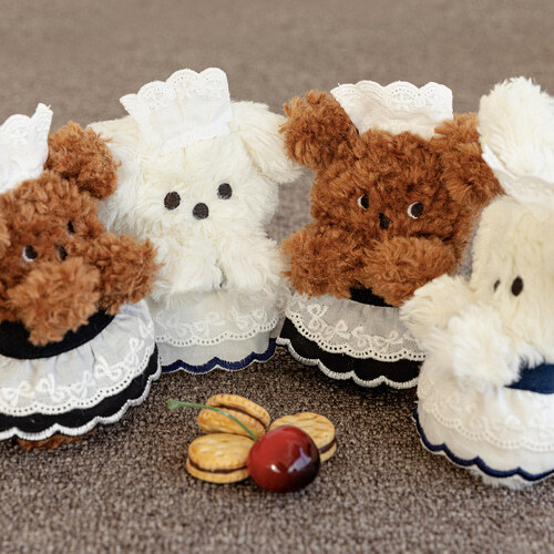 COI 女僕 蕾絲髮帶 狗狗 絨毛吊飾 鑰匙圈 韓國文創