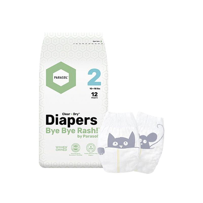 PARASOL Clear+Dry™ 新科技水凝尿布輕巧包(黏貼型)