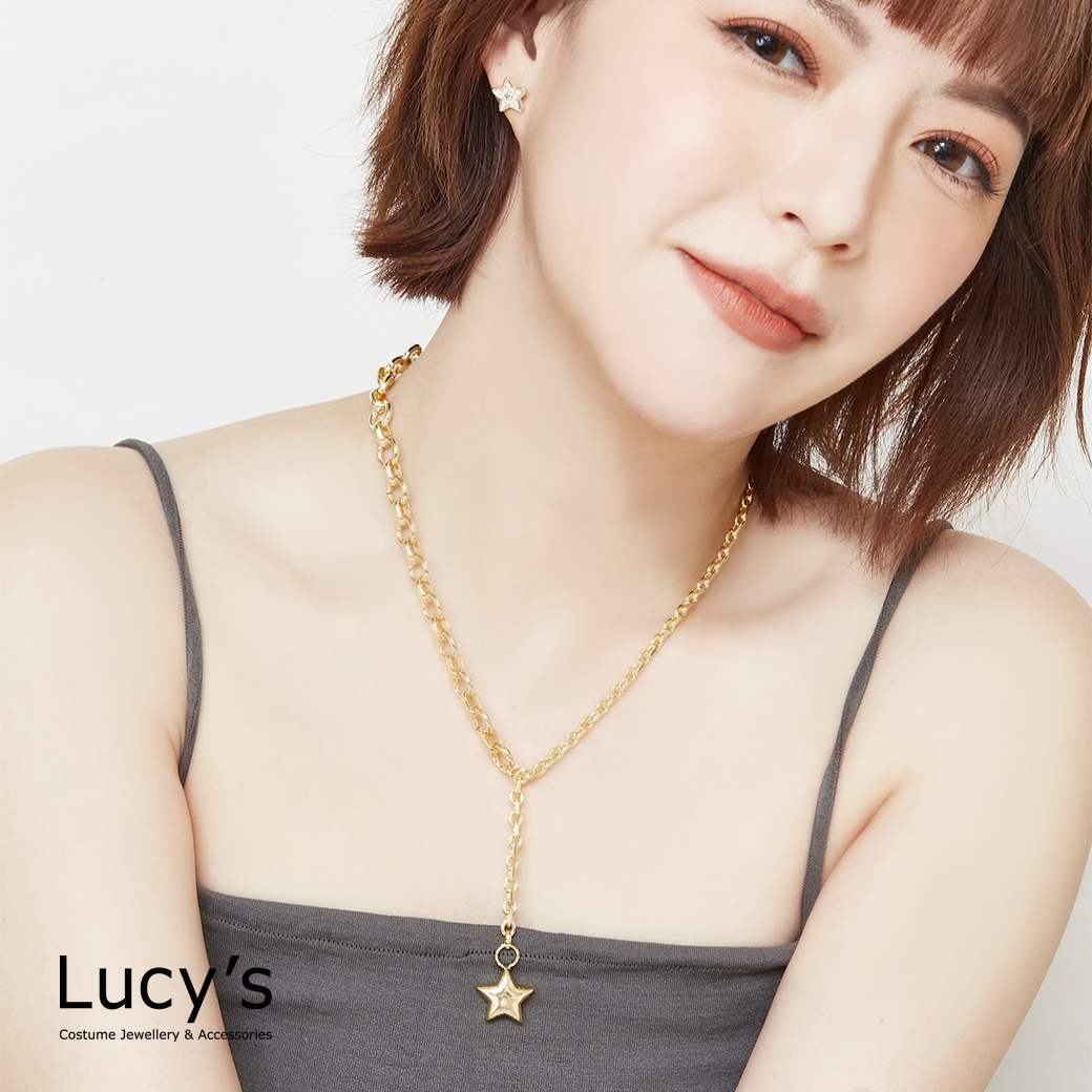 不對稱星鏈 項鍊 (二色) (125358/125359)