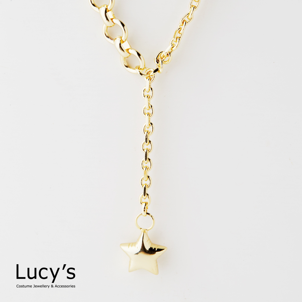 不對稱星鏈 項鍊 (二色) (125358/125359)