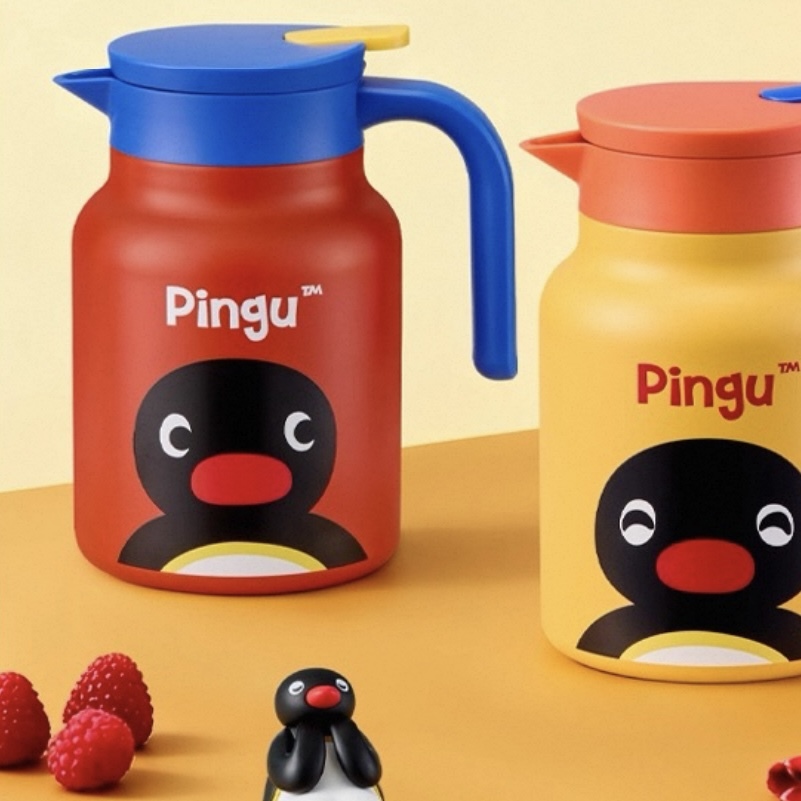 PINGU 企鵝家族 桌面保溫壺 大容量 不鏽鋼 1500ML