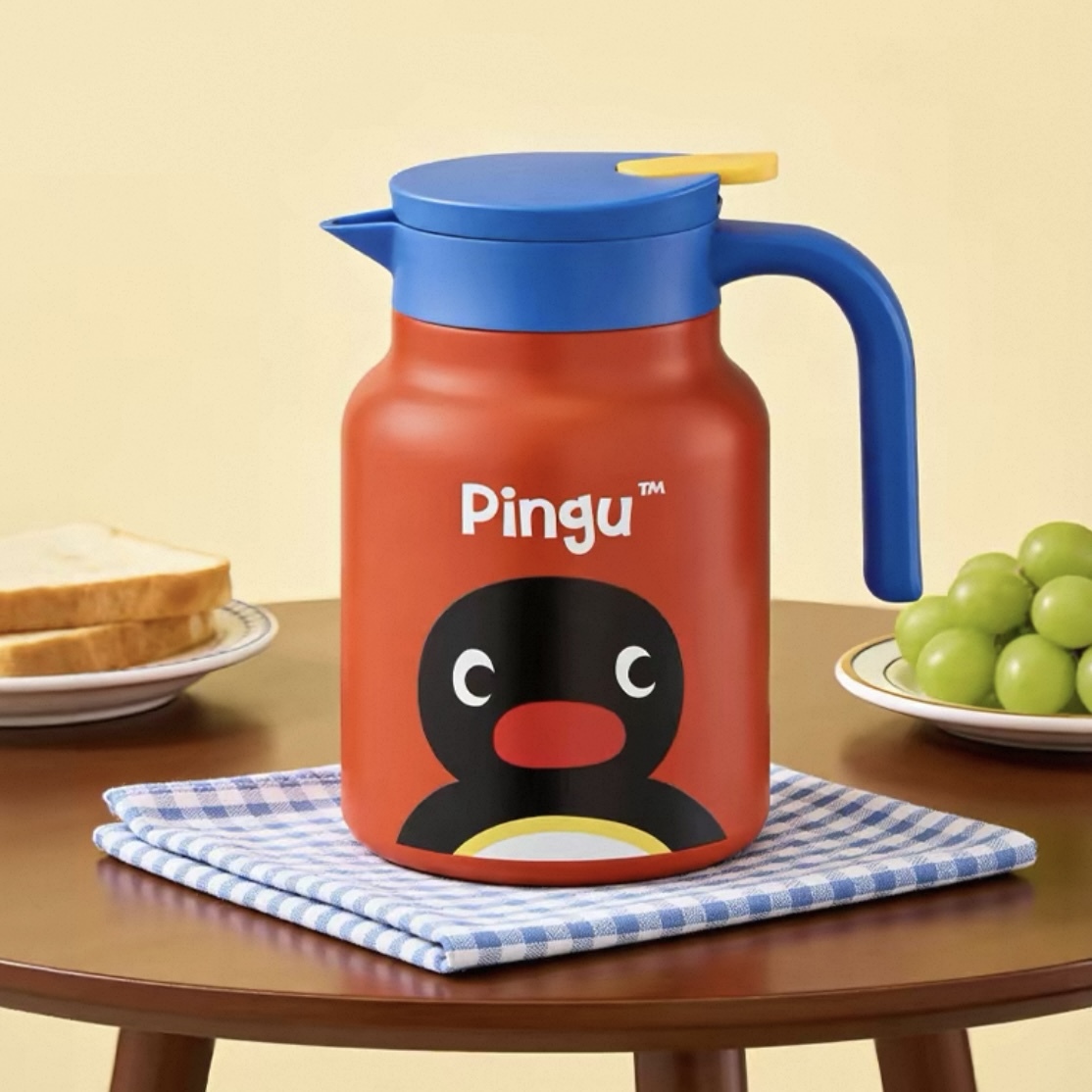 PINGU 企鵝家族 桌面保溫壺 大容量 不鏽鋼 1500ML