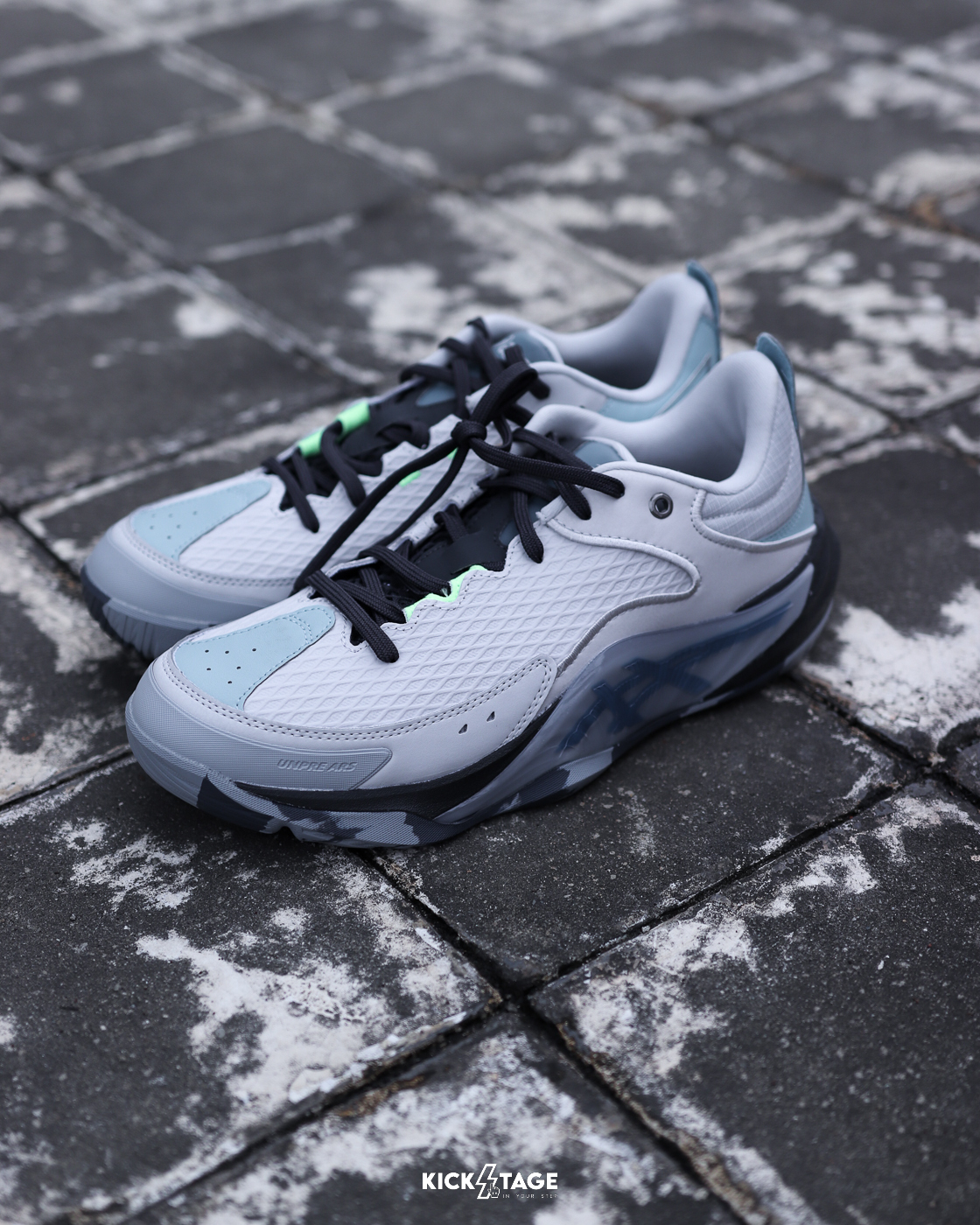 男鞋 ASICS UNPRE ARS LOW 3 灰藍色 支撐 回彈 緩震 運動 籃球鞋【1063A113-020】