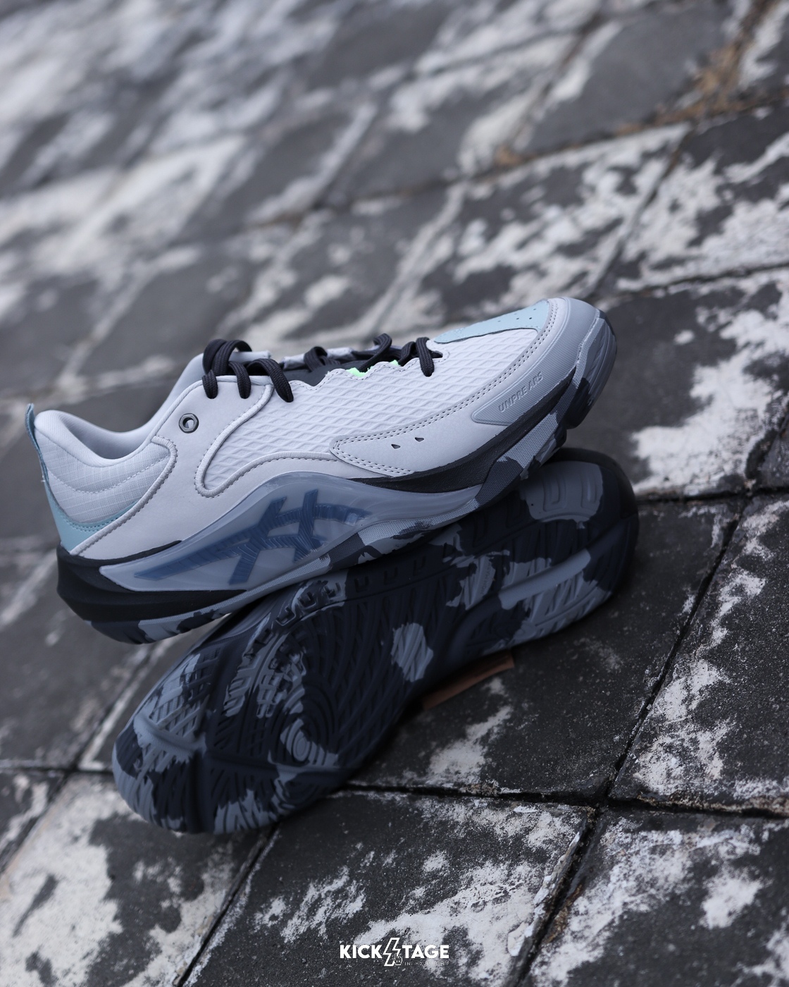 男鞋 ASICS UNPRE ARS LOW 3 灰藍色 支撐 回彈 緩震 運動 籃球鞋【1063A113-020】