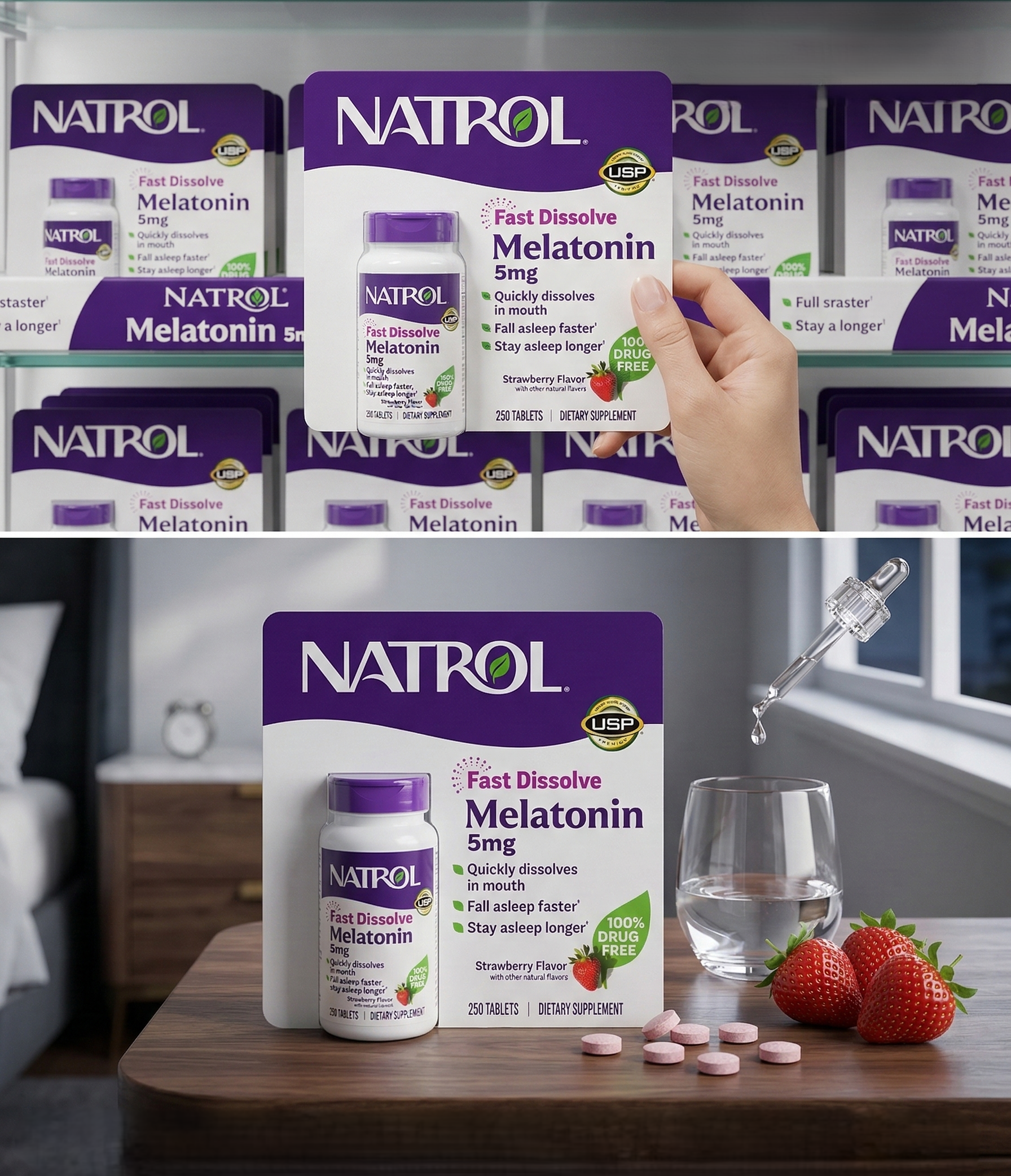 【直播】Natrol LX0306119 褪黑激素速溶錠 250粒