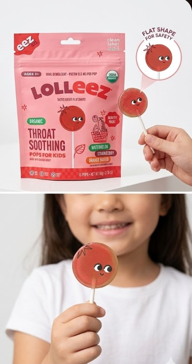 【直播】Lolleez LX0306120  有機兒童喉嚨舒緩棒棒糖 (40 入綜合口味)