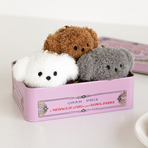 COI 小狗吊飾 絨毛 鐵牌LOGO 鑰匙圈 韓國文創