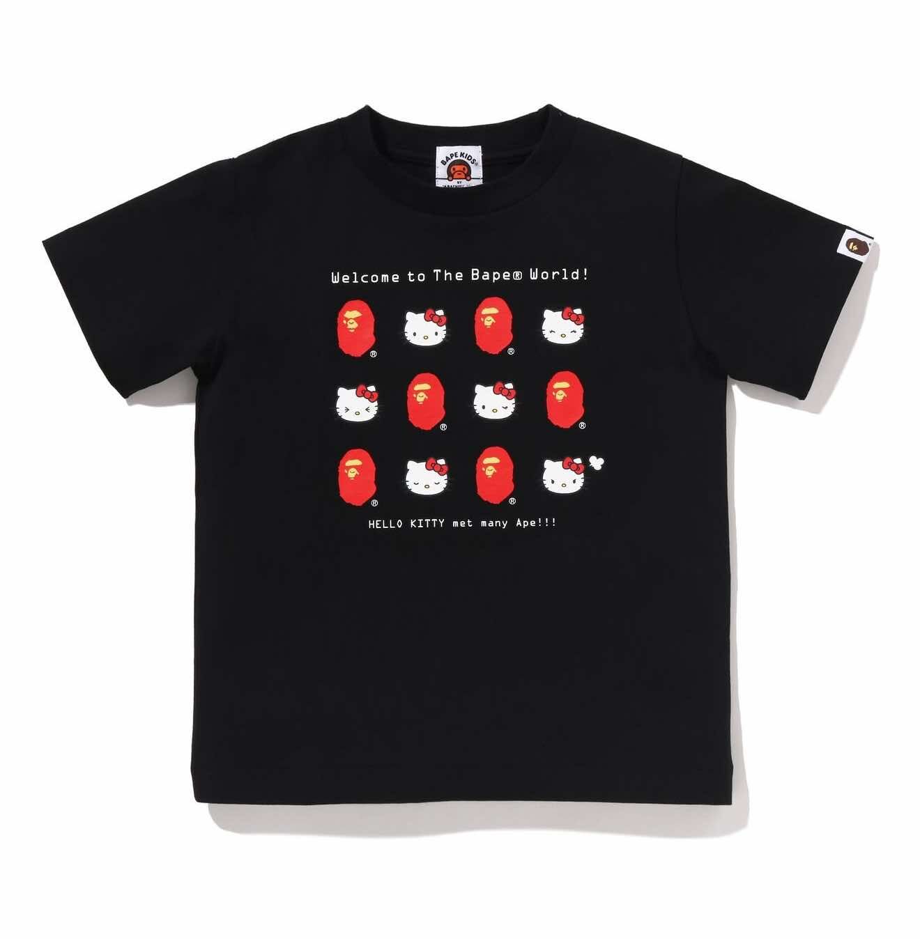 Bape X Hello Kitty X Kuromi 庫洛米 滿版 短Tee