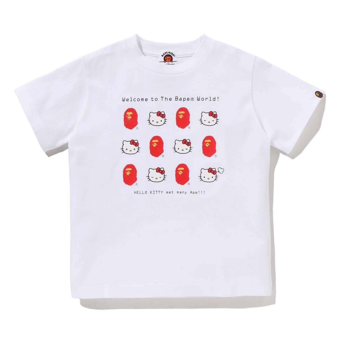 Bape X Hello Kitty X Kuromi 庫洛米 滿版 短Tee
