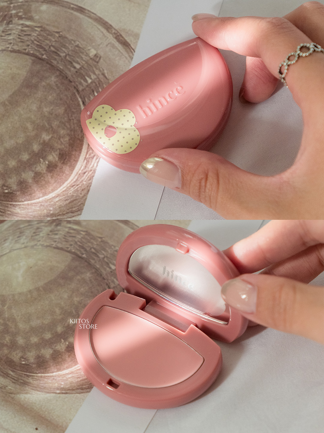 【預購】韓國 HINCE 沁膚煥顏 柔霧氣墊 限定組合 贈 補充裝 + 半月腮紅膏 + 貼紙