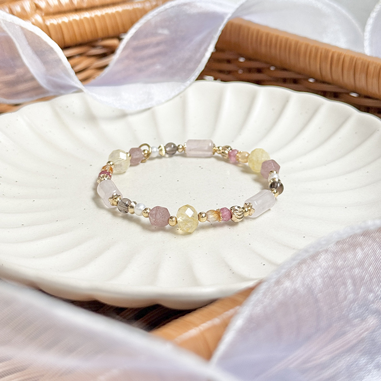 B02 / 苗栗意象 • 拱天宮 • 移動堡壘 – 粉晶黃水晶 – 手鍊