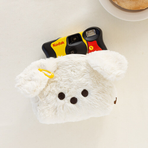 COI 小狗收納包 大頭 相機包 白色狗狗 韓國文創