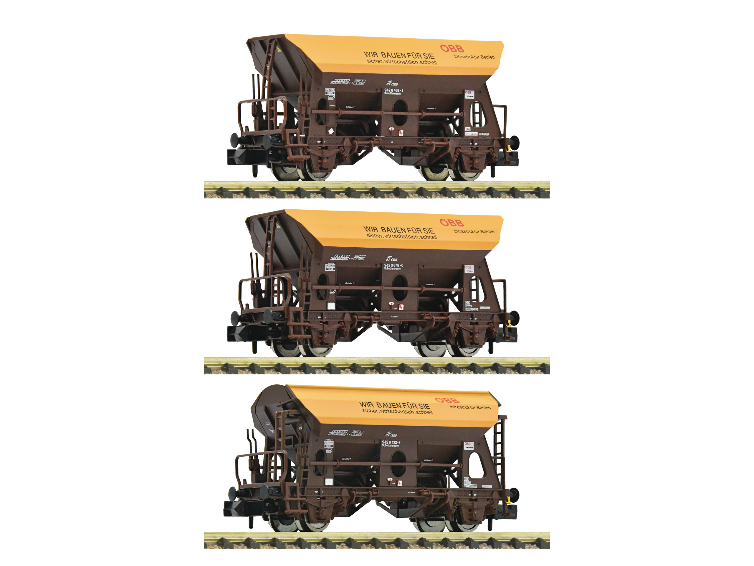 Fleischmann 6660057 N規 奧地利聯邦鐵路 (ÖBB) 砂石車 3輛組