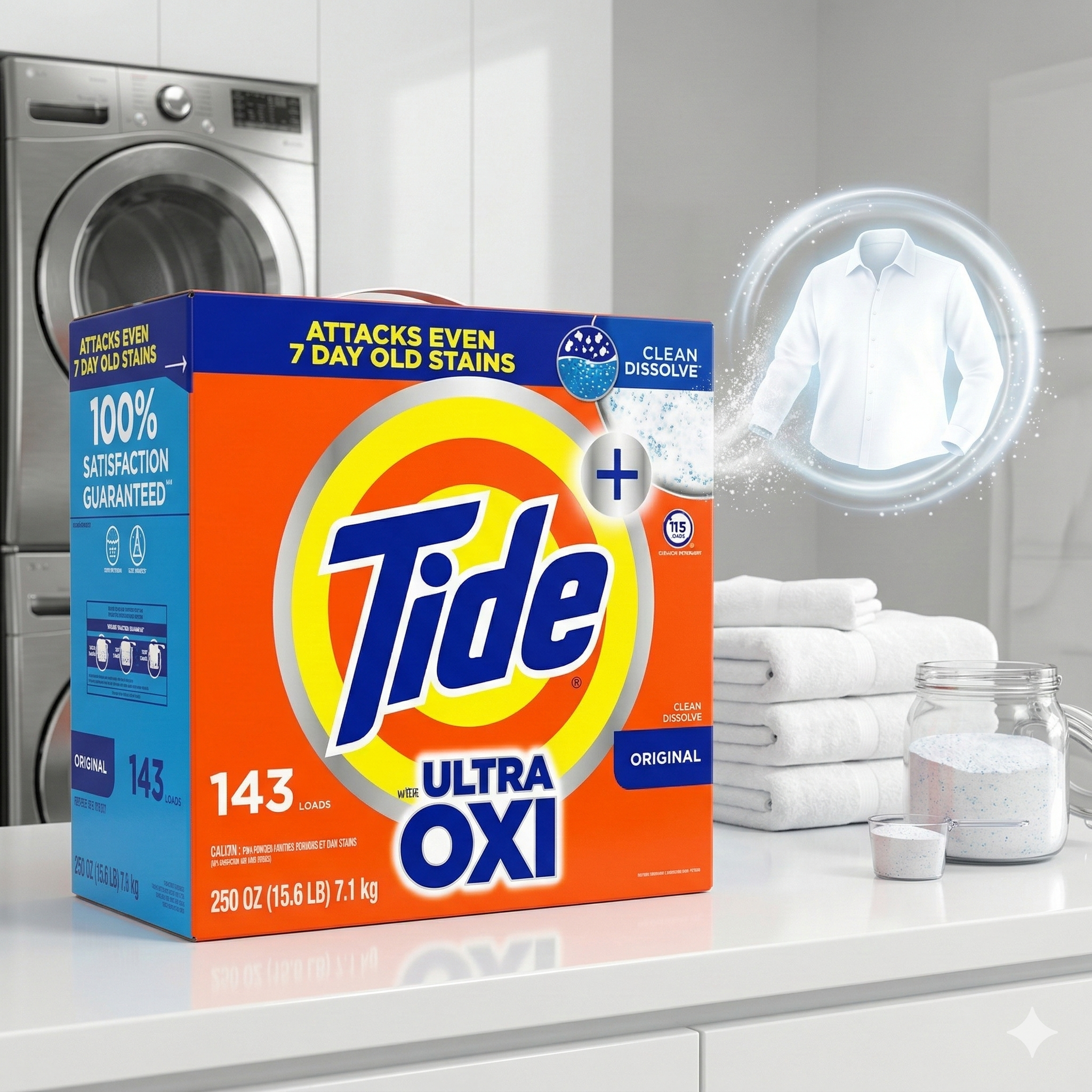 【直播】Tide  LX0306123 超濃縮OXI 亮白護色洗衣粉 6.38kg