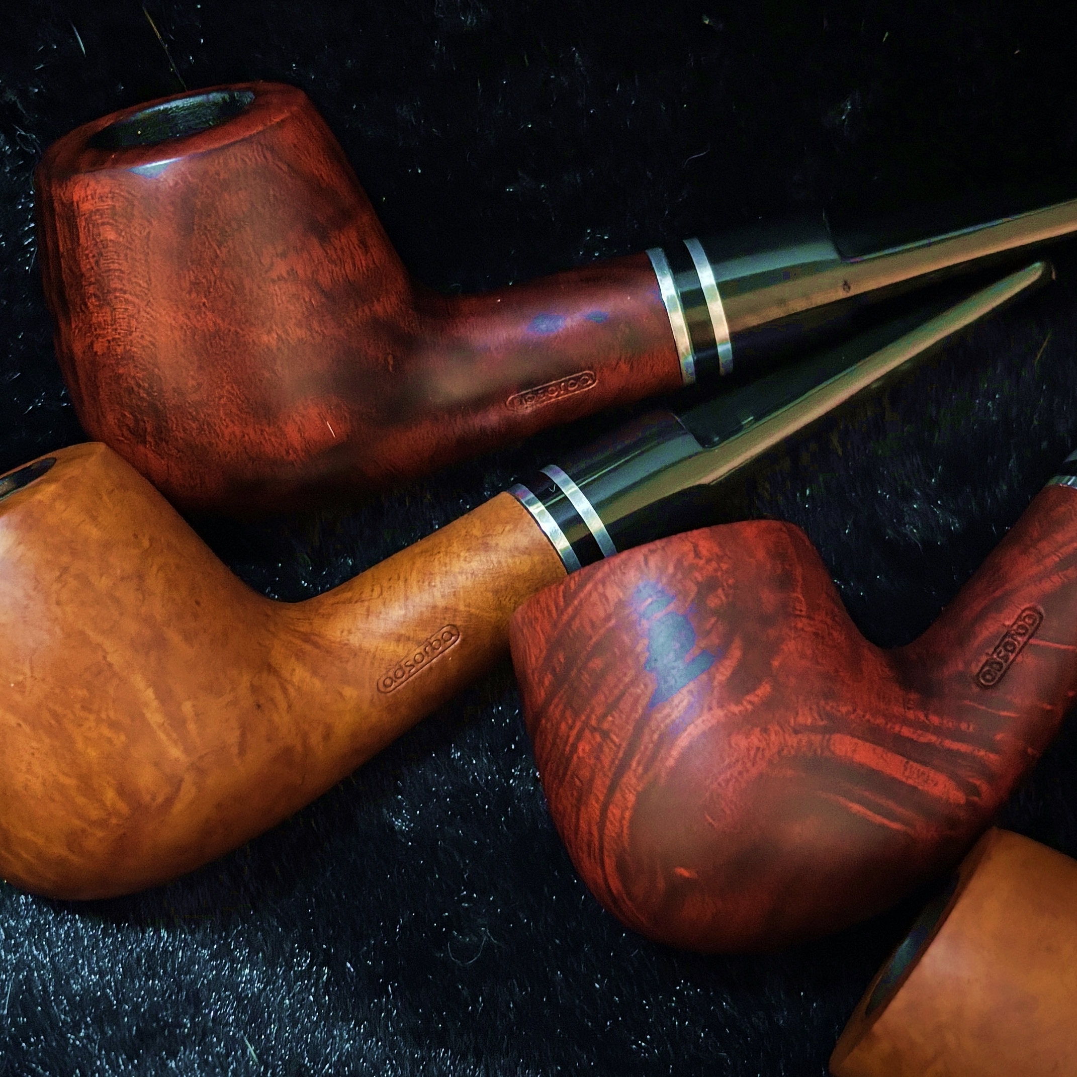 【Denicotea】德國原裝進口、Adsorba系列、雙銀環、石楠木煙斗