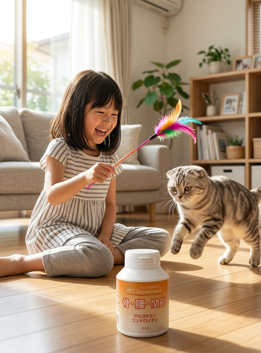 (日本製造及直送) Bio A 寵物骨骼、髖部和關節營養補充劑 (60片裝) (貓狗使用)