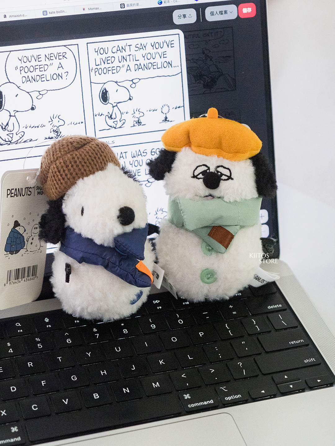 【現貨】正版授權 SNOOPY 史努比 OLAF 歐拉夫 冬日絨裝系列 雪人小狗 羽絨圍巾 吊飾 鑰匙圈