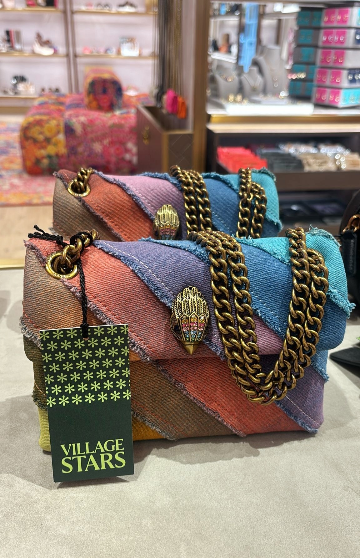 英國代購 (獨立訂單)-KG Kurt Geiger MNIN DENIM KENSINGTON BAG