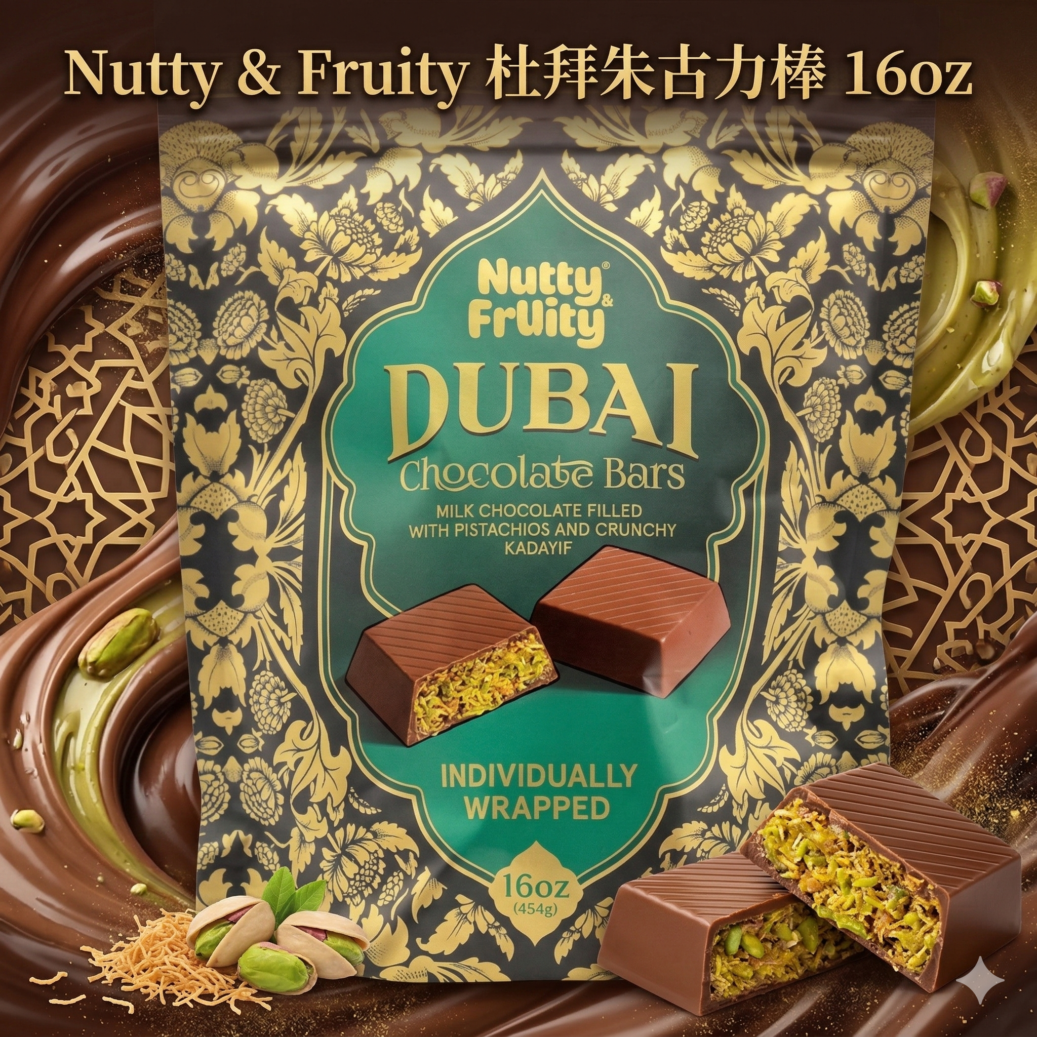 【直播】Nutty & Fruity LX0306909 杜拜朱古力 16oz