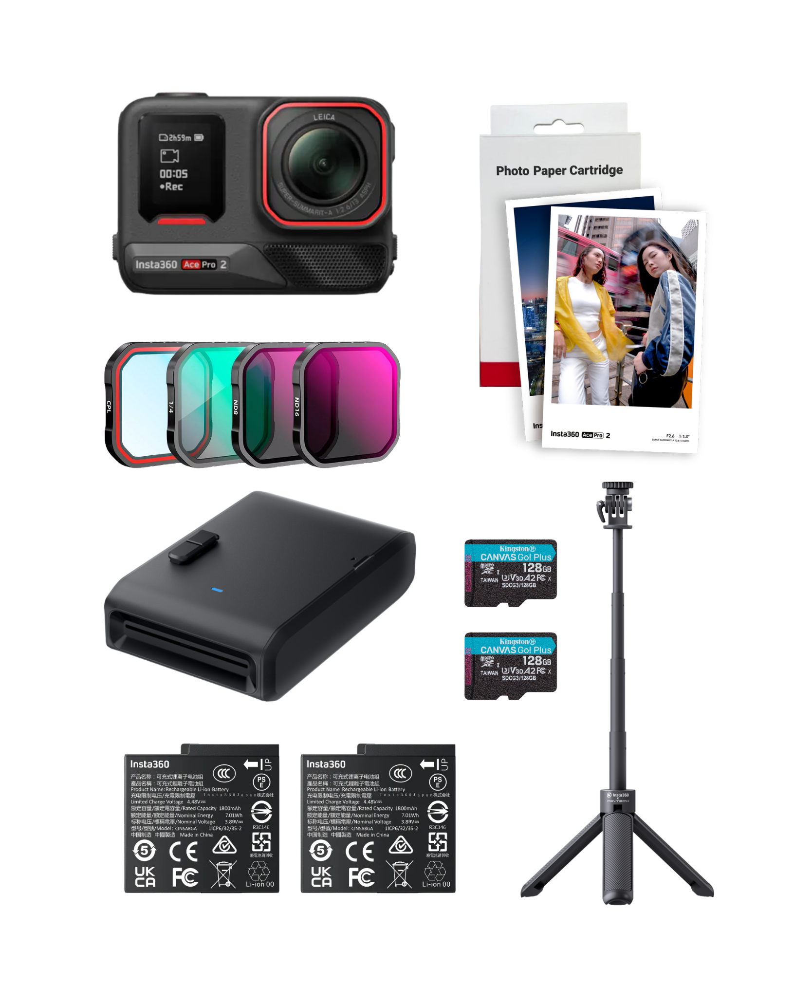 [春夏限定] Insta360 Ace Pro 2 旅行隨印套裝｜拍攝列印分享回憶組 單次租借（需預約排單）