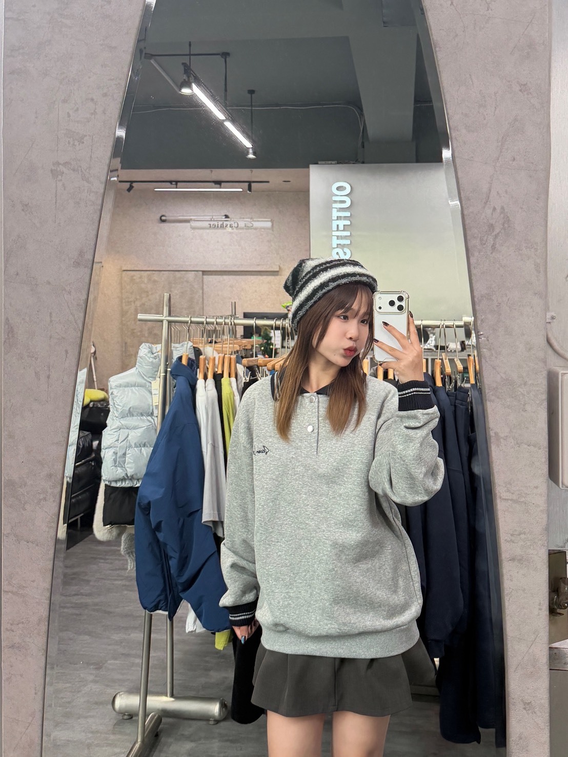 美式復古翻領針織POLO長袖