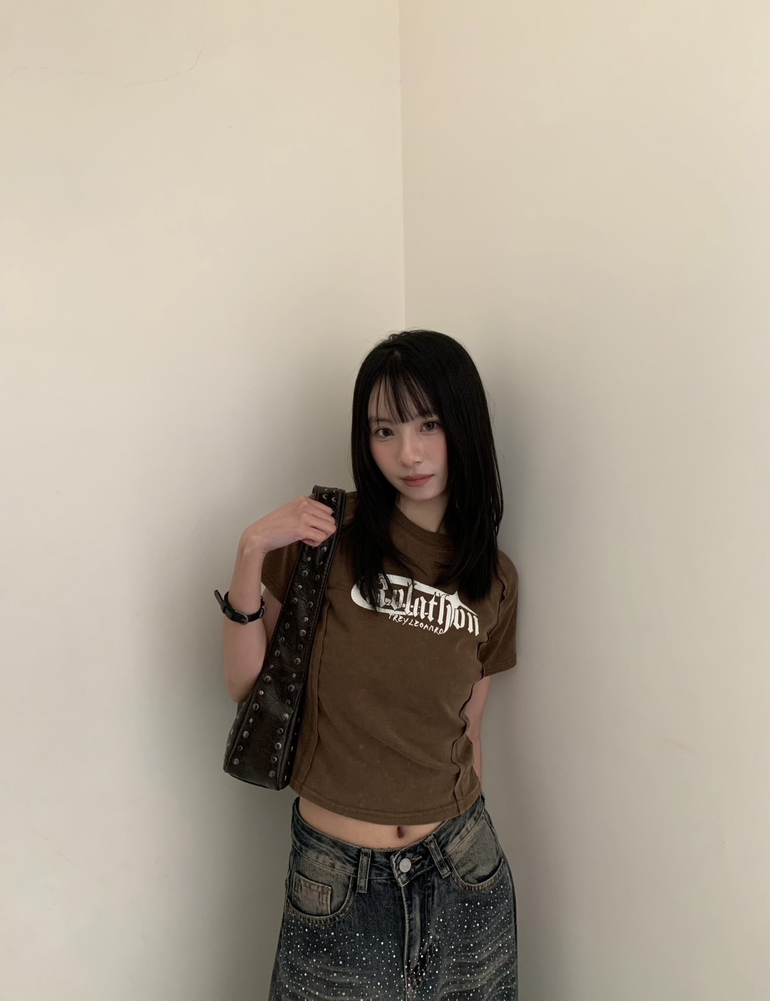 A60 預購字母印花水洗感上衣