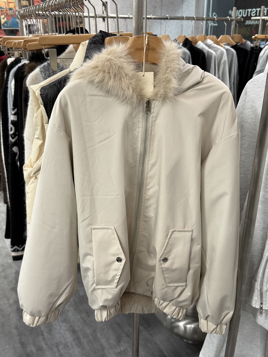 美式雙面穿短版皮草外套