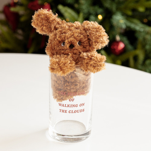 COI 趴姿小狗 絨毛吊飾 掛繩 狗狗 韓國文創 兩款